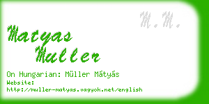 matyas muller business card